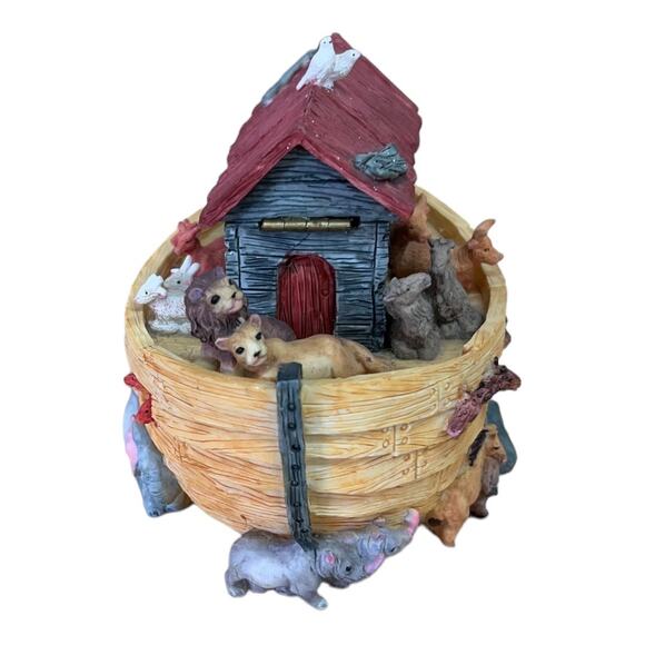 NOAH'S ARK ARTISON FLAIR DECORATING VINTAGE BANK Lot#1GA7 - Picture 4 of 6